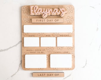 Back to school sign, First day of school sign, Back to school board, Interchangeable first and last day, First day last day of school sign