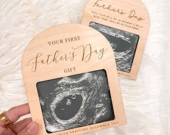 Cornice per la prima festa del papà dal bebè / Annuncio di gravidanza per il papà / Regalo per il futuro papà / Cornice per l'ecografia della festa del papà
