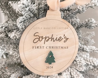 Primer adorno navideño para bebé, primer adorno navideño personalizado, regalo para bebé personalizado