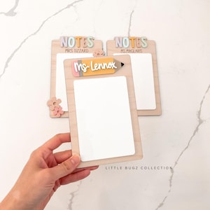 Personalized Teacher Erase Note Pad , Custom Dry Erase Board, Custom Teacher Gift, Custom teachers gift