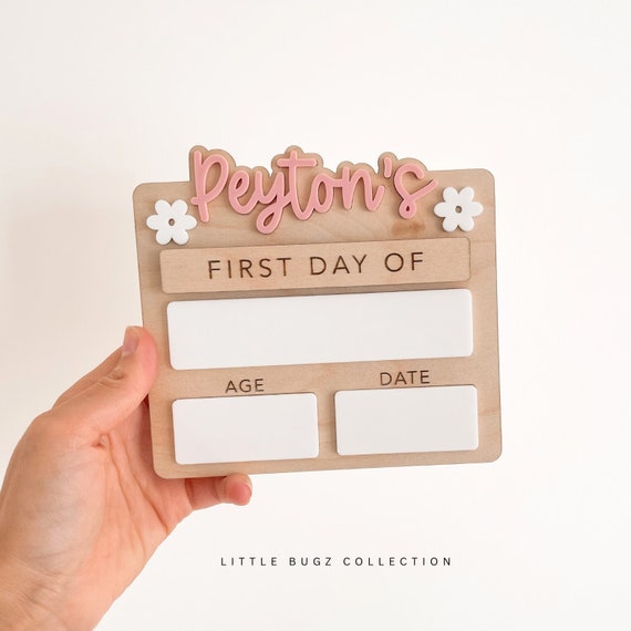 Back to School Sign: Interchangeable First and Last Day, Custom Name