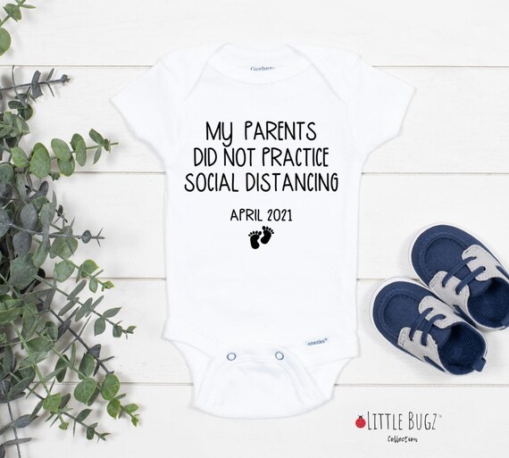 Toddler /& Baby Bibs Burp Cloths Contrast Trim My Parents Did Not Practice Social Distancing Quarantine Cotton Items for Girl Boy Humor Birth Announcement White