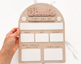 Back to school sign, First day of school sign, Back to school board, Interchangeable first and last day, First day last day of school sign