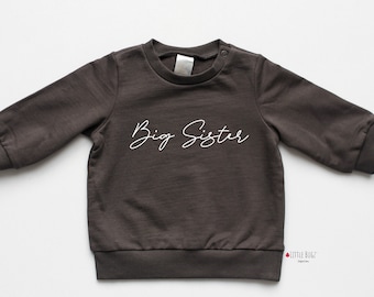 big sister sweatshirt, big brother sweatshirt, toddler crewneck sweatshirt, sibling pregnancy announcement, promoted to big sister