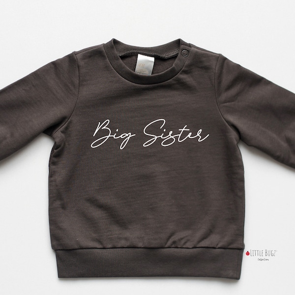 big sister sweatshirt, big brother sweatshirt, toddler crewneck sweatshirt, sibling pregnancy announcement, promoted to big sister