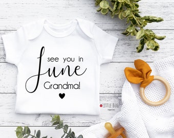 Tot ziens Grandma baby onesie®, zwangerschapsaankondiging voor nieuwe oma babyaankondiging onesie®, hallo oma baby onesie®