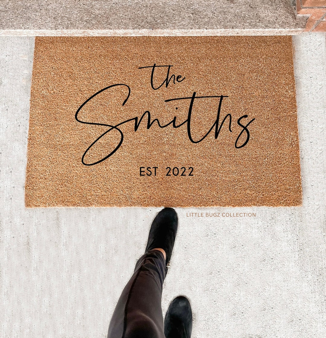 Family Last Name Doormat, Custom Family Name Doormat, Family Name