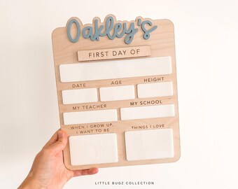 Back to school sign, First and Last day of school sign, Custom First Day of school board, Back to school board