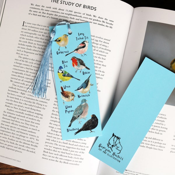 Garden Bird Bookmark, British Bird Gift