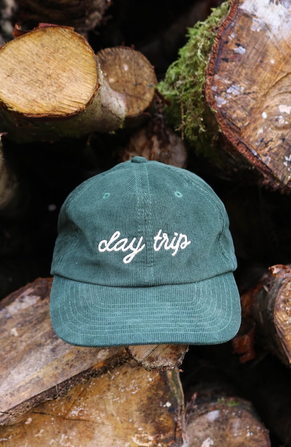 Day Trip Corduroy Cap | Embroidered Adventure Hat | Outdoor Travel Baseball Cap | Weekend Trip Hat | Casual Explorer Cap