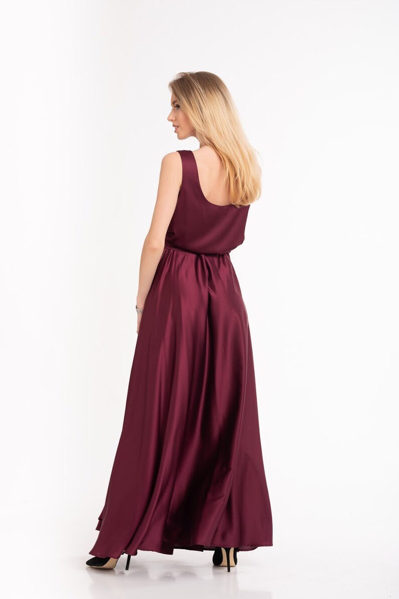 Boho Gown Bridesmaid Maxi Dress Engagement Dress Boho Wedding Dress Maternity Gown Bohemian Silk Dress Infinity Wrap Dress #006
