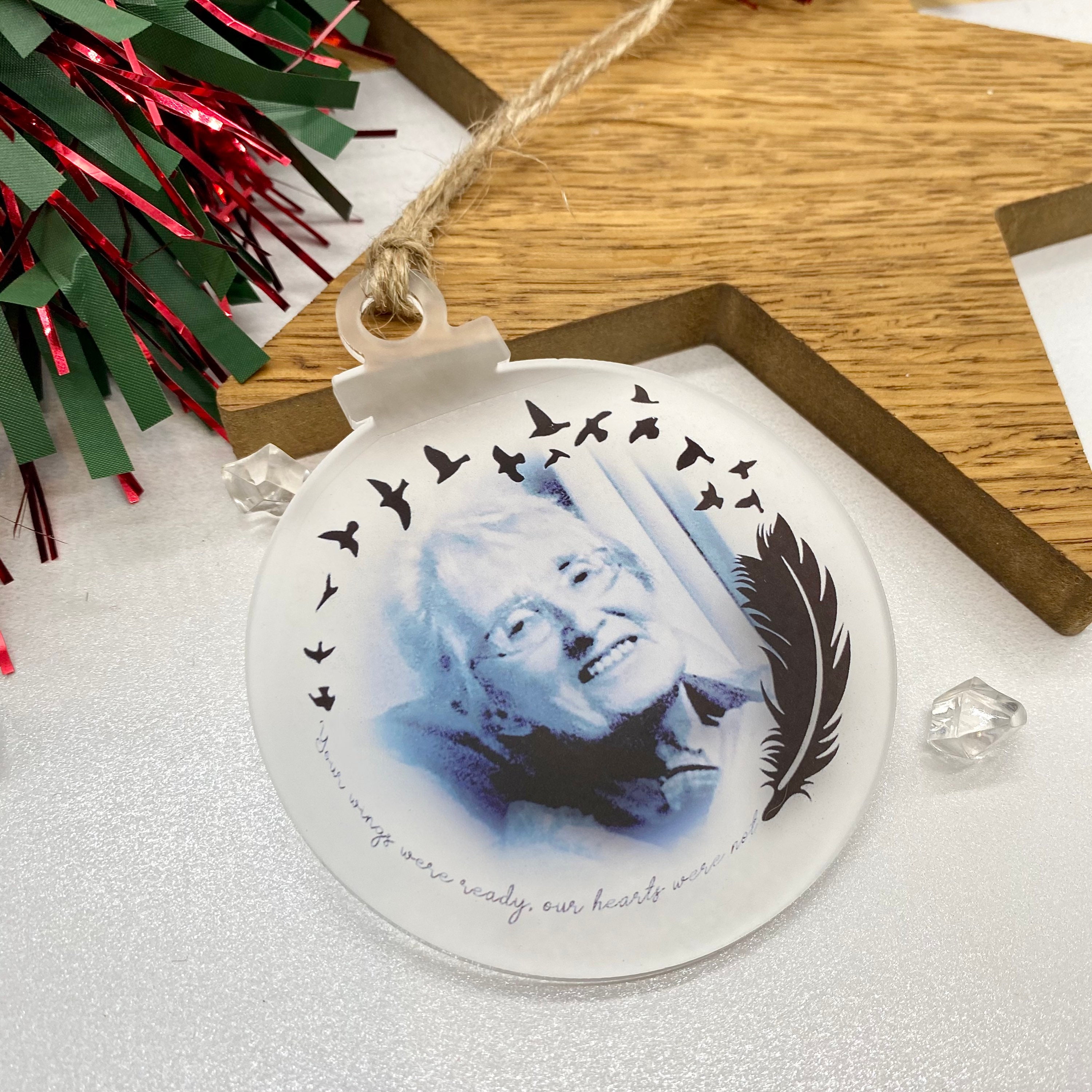 Personalised Photo Memorial Bauble Christmas Tree Decoration Etsy