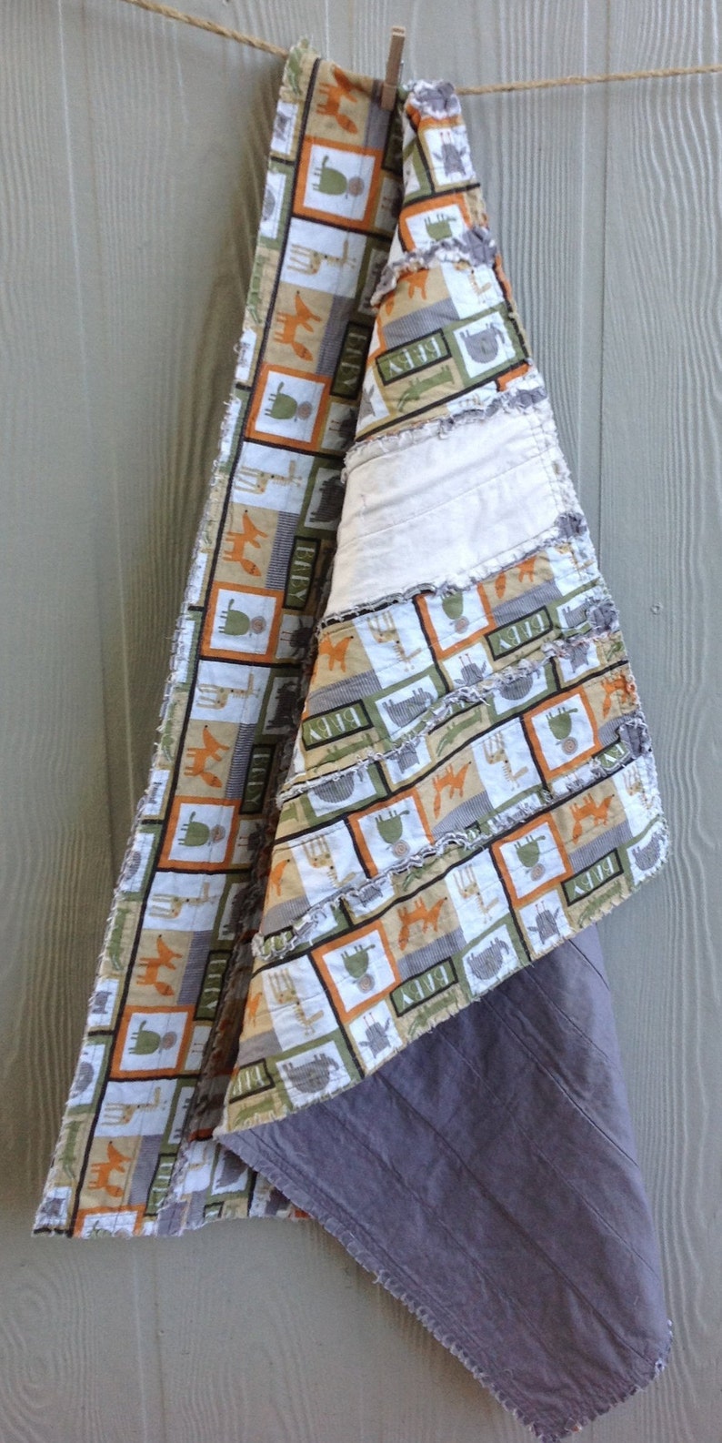 Baby Boy Blanket Baby Boy Shower Gift All Cotton Quilt Green Baby Quilt Rag Quilt Baby Shower Gift Baby Rag Quilt,Animal Quilt