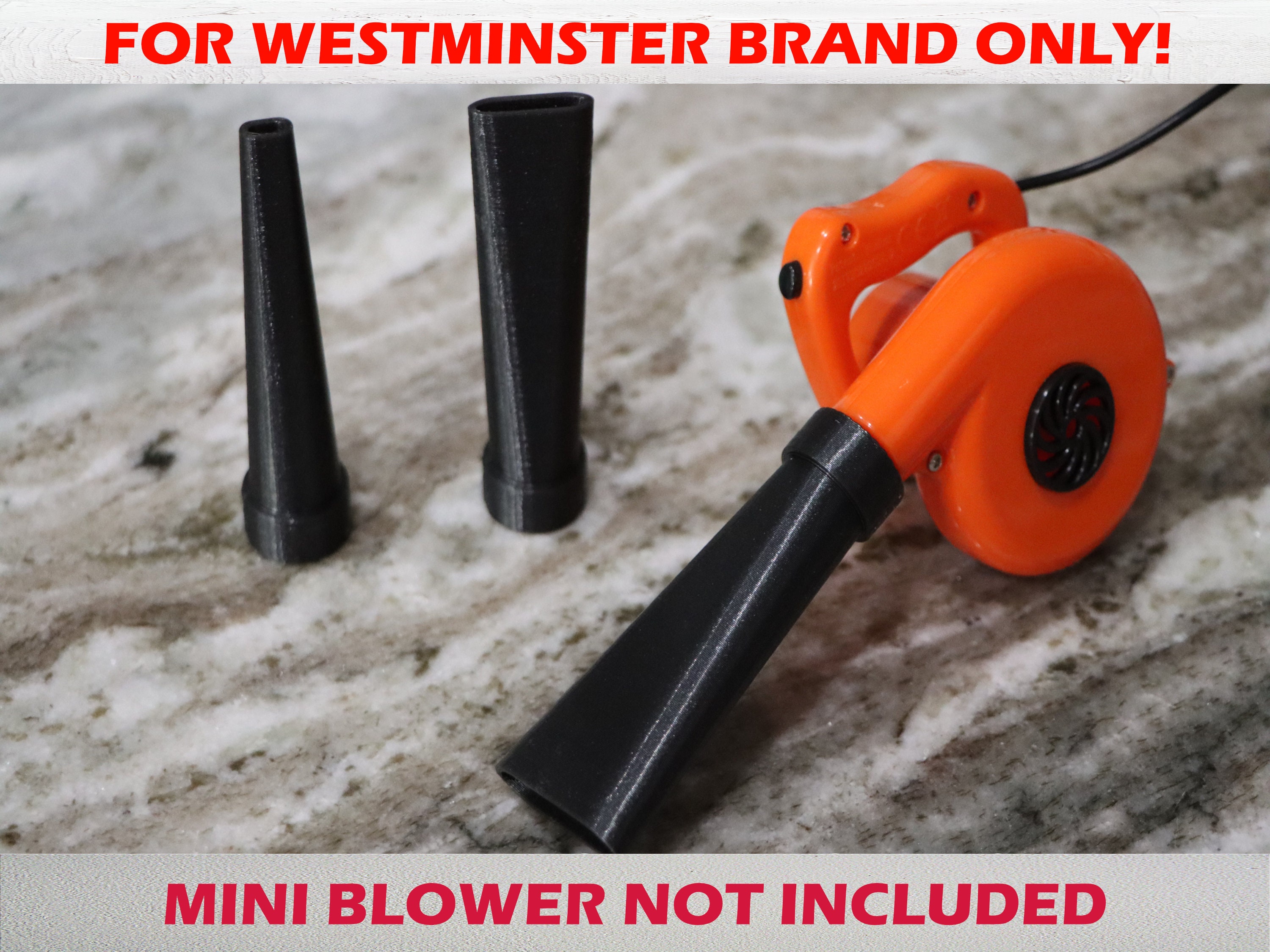 The Original Mini Blower Nozzle Attachments© set of 3 for WESTMINSTER BRAND  ONLY Mini Blower Not Included 