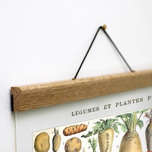 Kitchen Wall Art, Vintage Vegetable Canvas Hanging and Wooden Hanger Art Frame, Kitchen Botanical Canvas Hanging, Kitchen Wall Art for Home