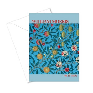 William Morris wenskaart, bloemen verjaardagskaart, mooie verjaardagskaart, botanische verjaardagskaart lege verjaardagskaart, gelukkige verjaardagskaart