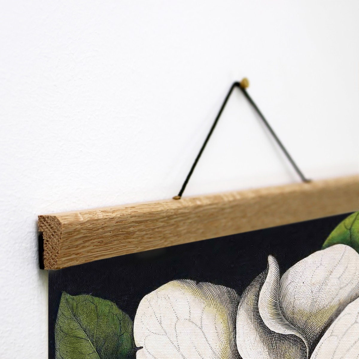 Botanical Canvas Hanging and Wooden Hanger Art Frame Hanging Etsy UK