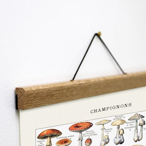 Küche Wandkunst, Vintage Pilz Leinwand hängend und Holz Kleiderbügel Kunstrahmen, Küche Dekor Leinwand hängend, Küche Wandkunst für Zuhause