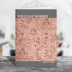 William Morris wenskaart, bloemen verjaardagskaart, mooie verjaardagskaart, botanische verjaardagskaart lege verjaardagskaart, gelukkige verjaardagskaart