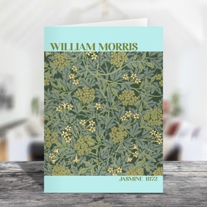 William Morris wenskaart, bloemen verjaardagskaart, mooie verjaardagskaart, botanische verjaardagskaart lege verjaardagskaart, gelukkige verjaardagskaart