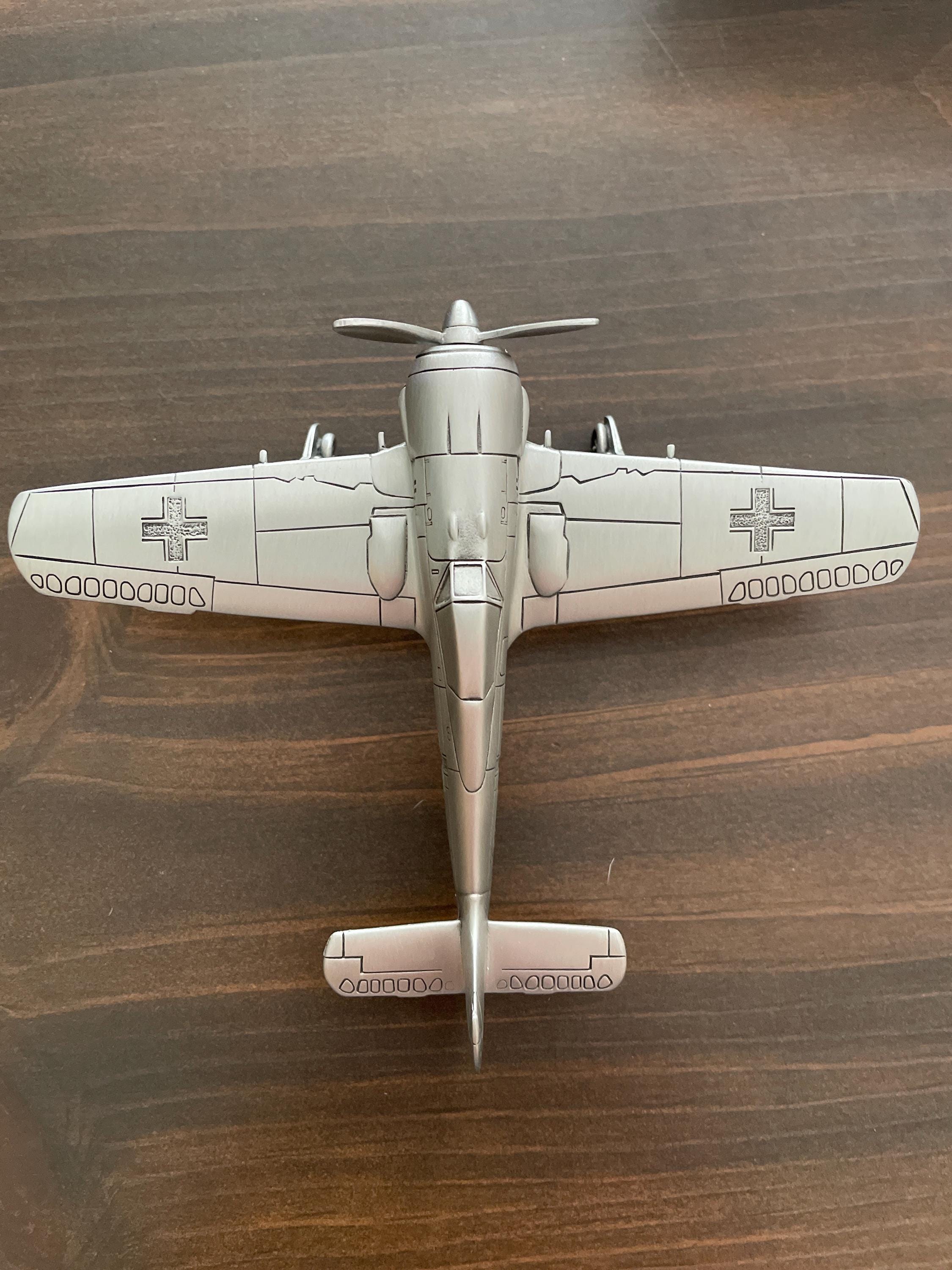置物 40s vintage plane Europe WWII Pewter Plane Model. - Etsy