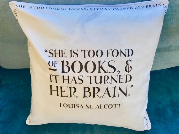 She is too Fond of Books. CUSHION too fond of books throw pillow cover