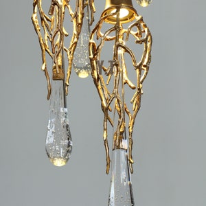 Messing hanglamp | Plafondlamp armatuur | Messing kroonluchterverlichting | Messing hanglamp trap kroonluchter | Y.T Brass Art-kroonluchter
