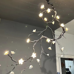 Brass Branch Chandelier | Dining Room Lighting | Hanging Chandelier | Luxury Lighting | Glass Chandelier | Modern Farmhouse Lighting