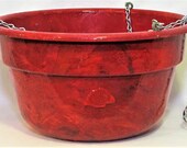 Marbled hanging basket, 12 inch hanging planter, indoor planter, hanging plant pot