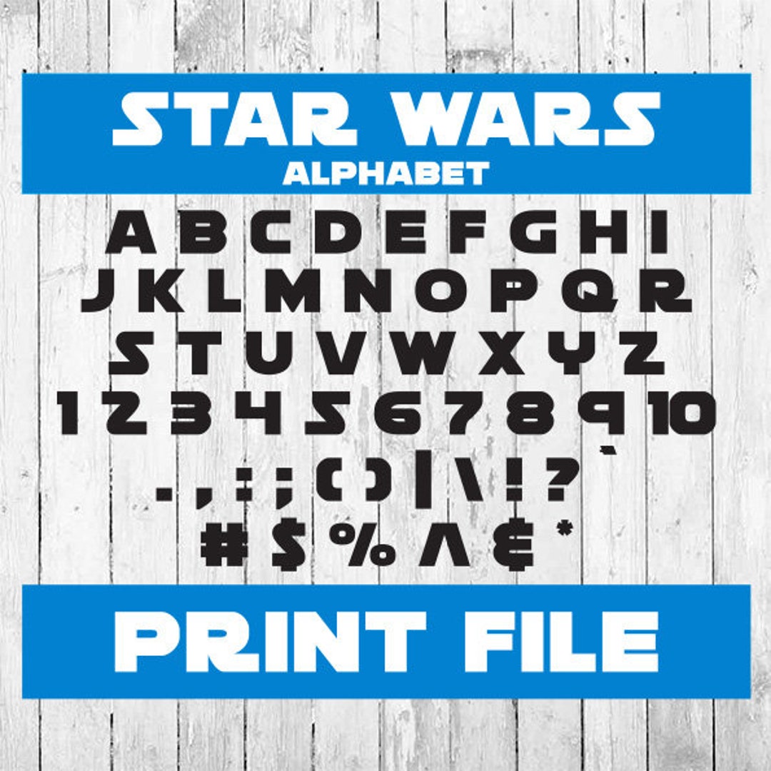 Star Wars Font SVG / Star Wars Font Design / SVG Cutting Fonts - Etsy