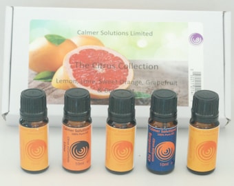 Zitrus-Kollektion - Set von 5-10 ml reinen ätherischen Ölen. Ideal für Diffusoren und Ölbrenner