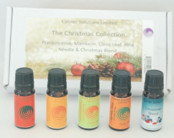 Christmas Collection - Set von 5-10 ml reine ätherische Öle mit einem Weihnachtsthema. Ideal für Diffusoren und Ölbrenner