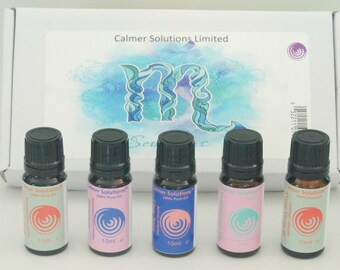 Sternzeichen Skorpion-Kollektion - Set von 5-10 ml reinen ätherischen Ölen. Ideal für Diffusoren und Ölbrenner