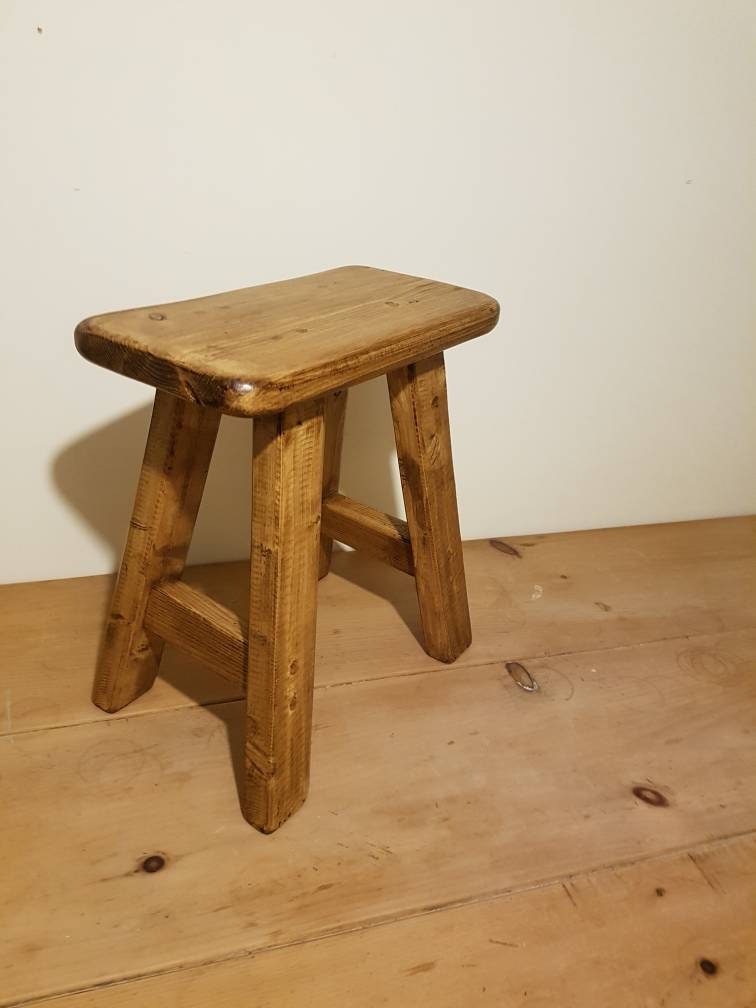 Rustic Wooden Milking Stool - Etsy