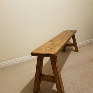 Rustic Wooden Milking Stool/ Bench - Etsy UK