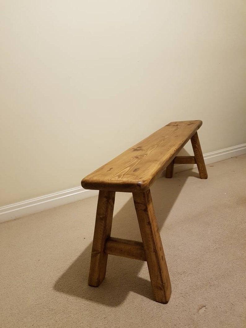 Rustic Wooden Milking Stool/ Bench - Etsy UK