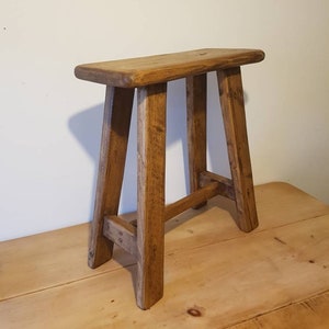 Wooden Milking Stool Large/ Rustic Bench - Etsy UK