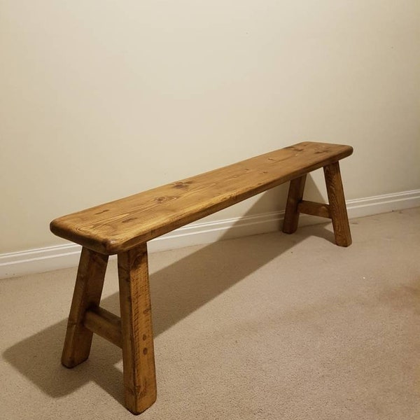 Rustic wooden milking stool/ bench