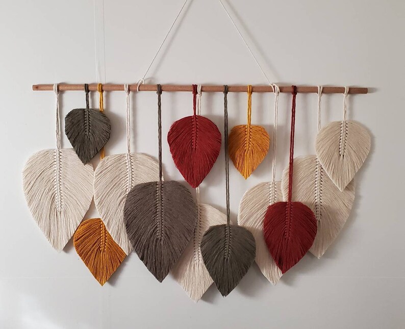 Custom made extra large feather macrame wall hanging Etsy