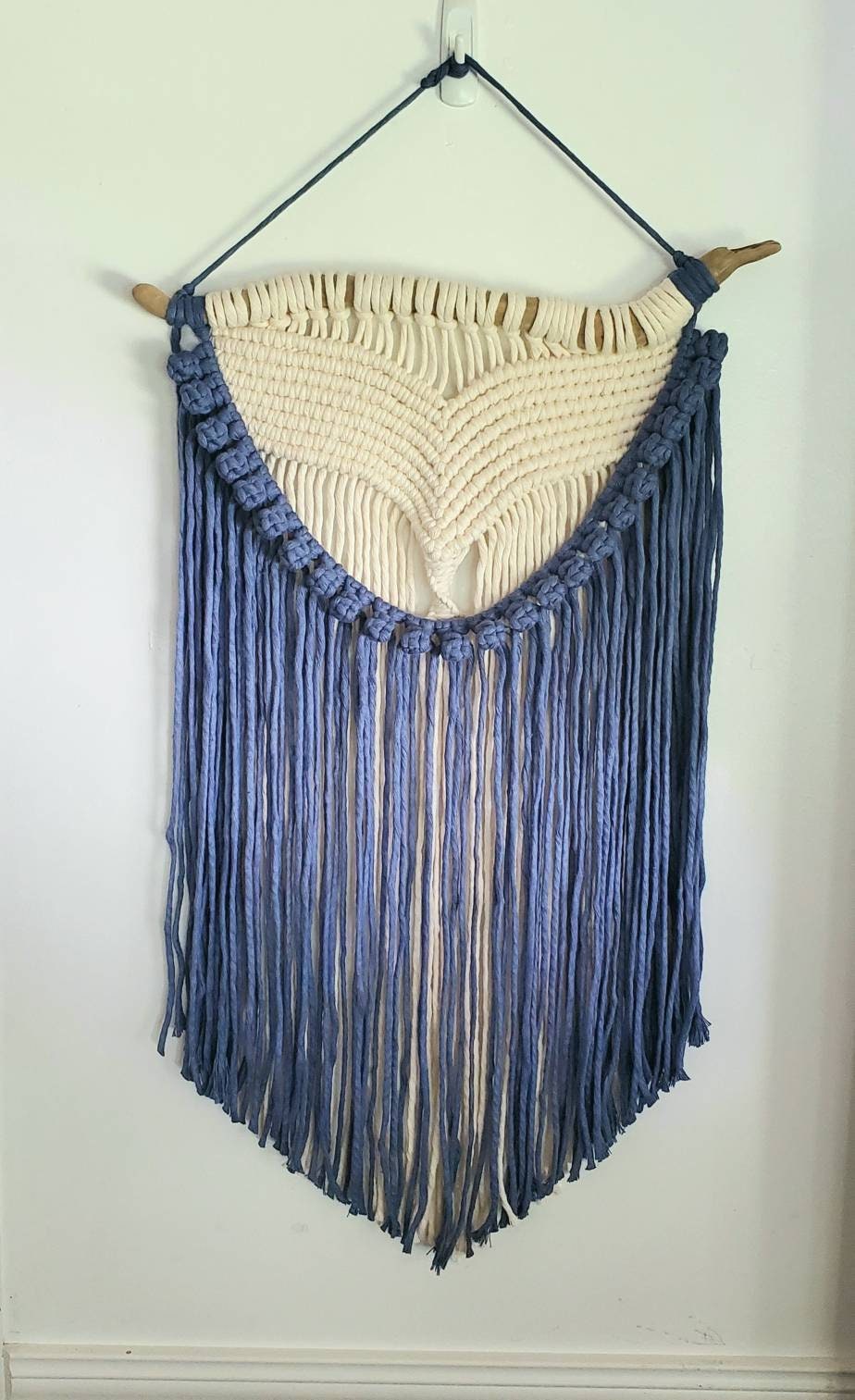 Gran cola de ballena Macrame pared colgante Tapiz Boho Pared | Etsy