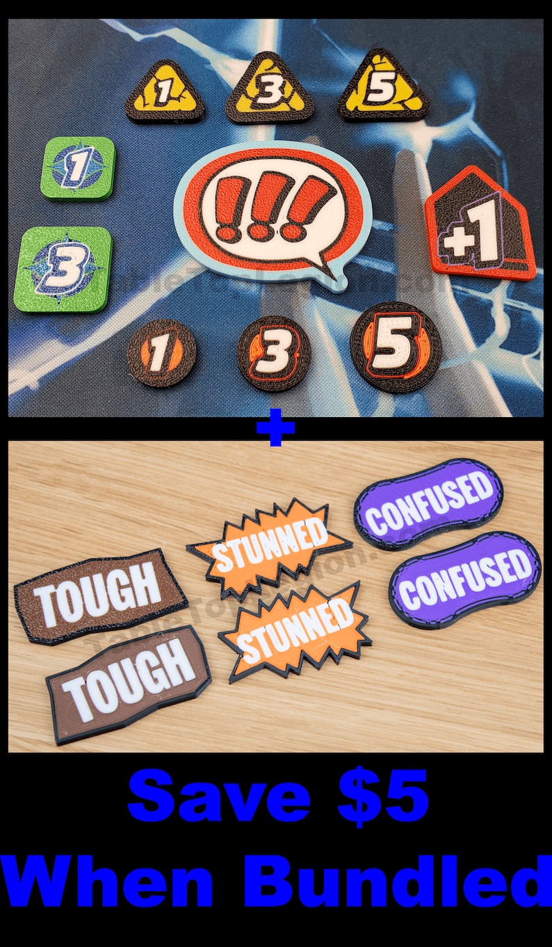 Puede incluir: Un conjunto de piezas de juego coloridas, que incluyen dados, fichas y marcadores de estado. Las piezas est&aacute;n hechas de espuma y presentan varios n&uacute;meros, s&iacute;mbolos y palabras. El conjunto incluye un mensaje "Ahorra 5 &euro; en paquete".