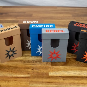 X-Wing Faction Damage Deck Boxes and Dispenser (cartes standard)