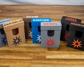 X-Wing Faction-Damage-Deck-Boxen und Dispenser (Standard Cards)