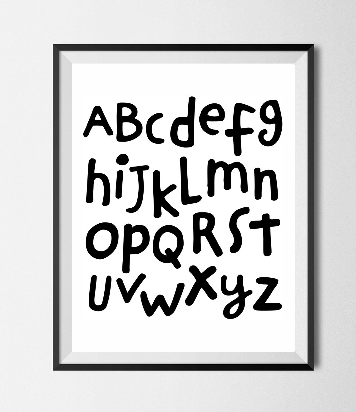 Abc Poster Alphabet Print Printable Abc Minimalist Alphabet Etsy
