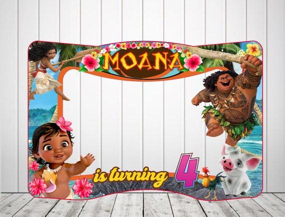 Baby Moana Photo Booth Frame Baby Moana Birthday Frame Baby | Etsy