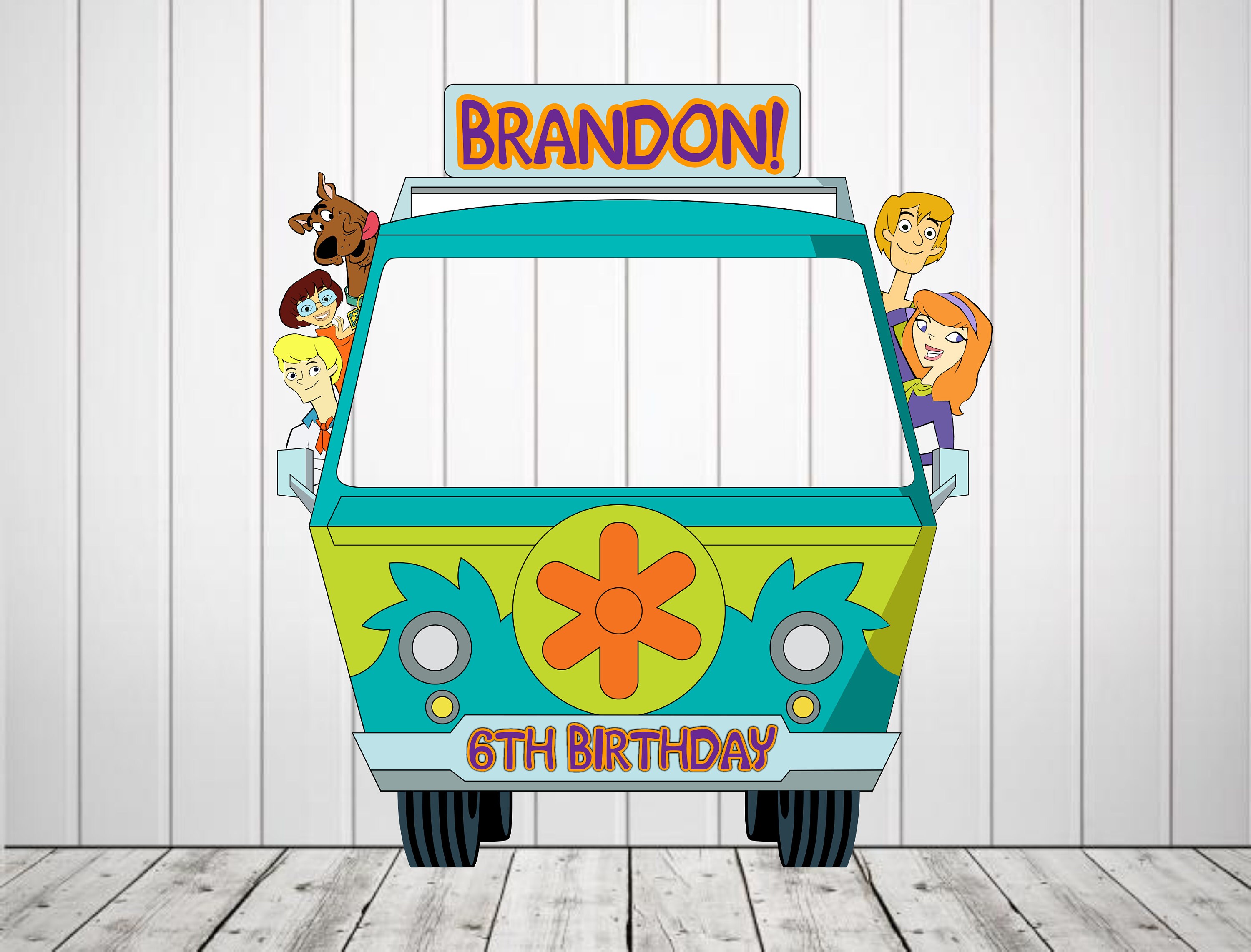 ScoobyDoo Photo Booth Frame ScoobyDoo Birthday Frame Etsy