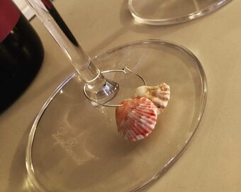 Sea Shell Wine Glass Charm