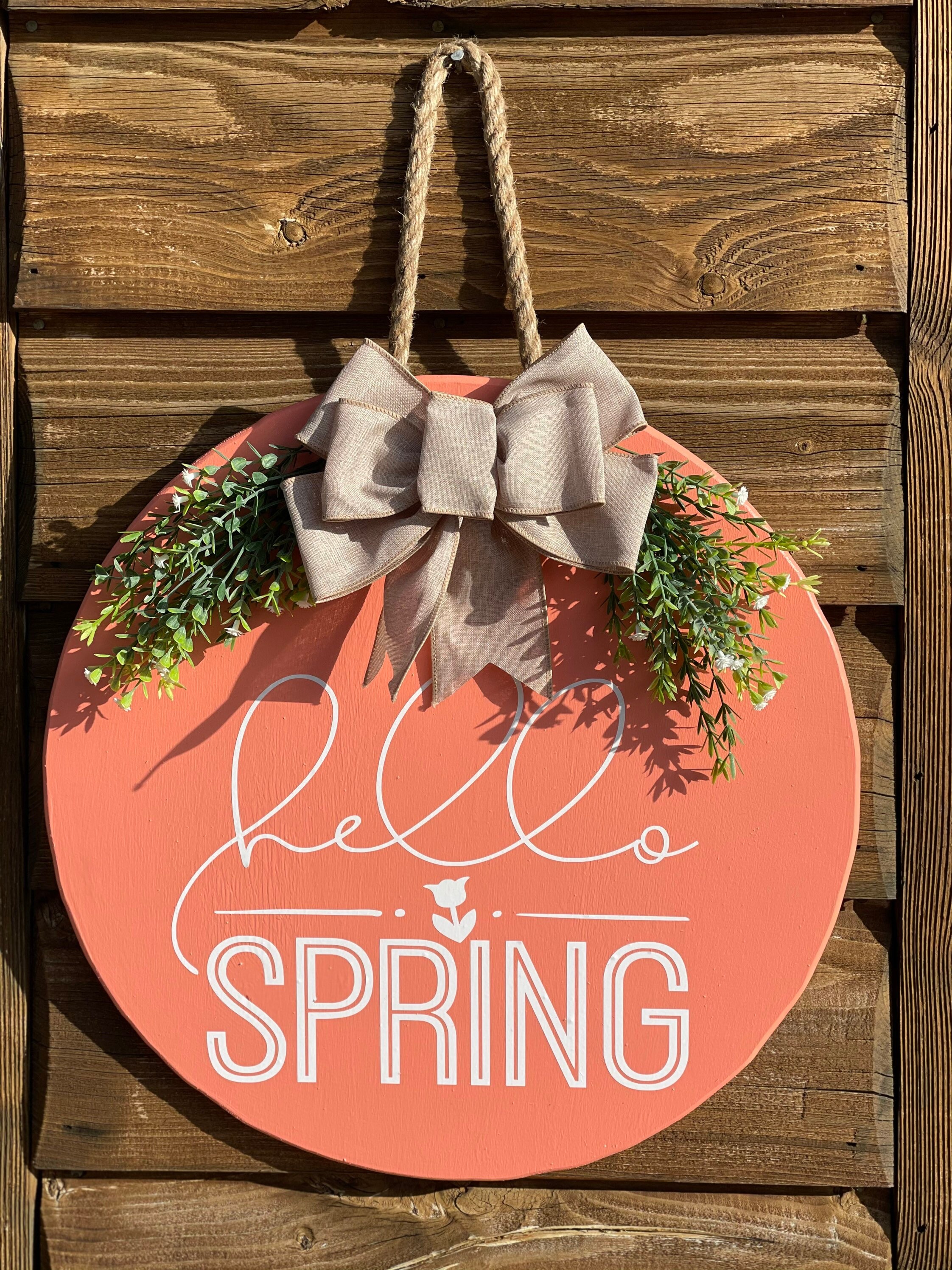 Hello Spring Door Hanger Hello Spring Spring Door Hanger Etsy Canada