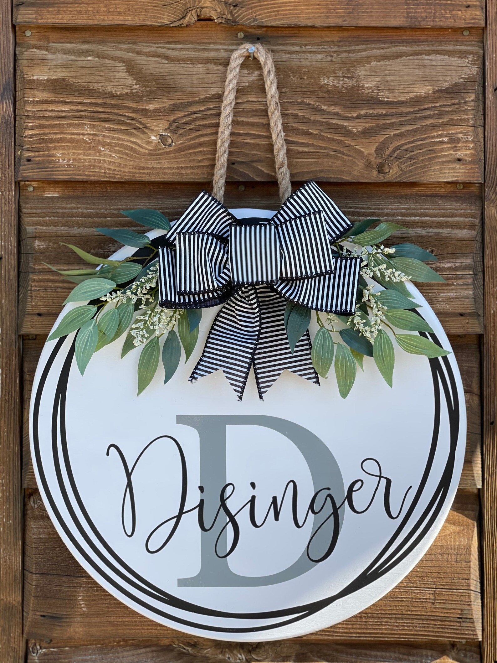 Personalized Door Hanger Last Name Sign Last Name Door Etsy