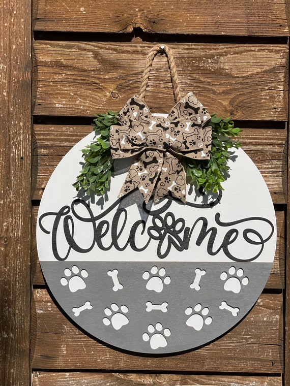 3D Paw Door Hanger Dog Door Hanger Dog Door Etsy